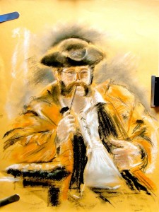 Mycroft Milverton Pirate Pastel George Liver Sketch Club