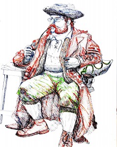 Mycroft Milverton Pirate Liver Sketch Club Al Lovett Felt Tip